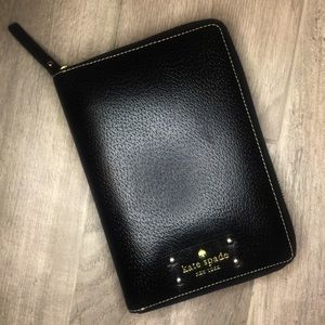 Kate Spade Zip Around Planner Wellesley Black Rare